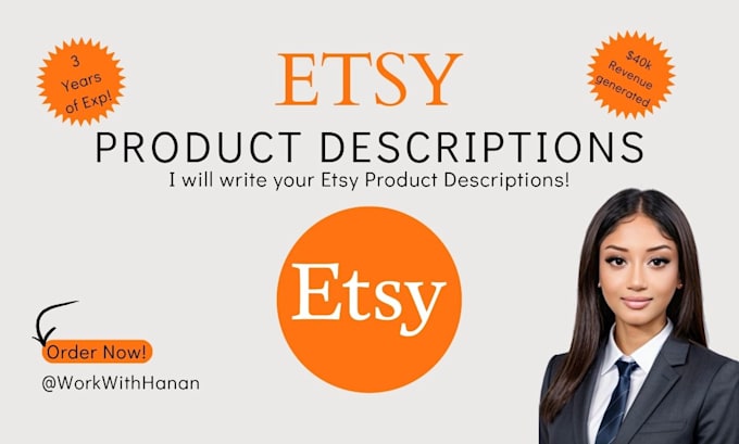 Gig Preview - Your etsy product descriptions