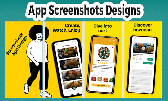 Gig Preview - Create app screenshots or app store screenshots for you