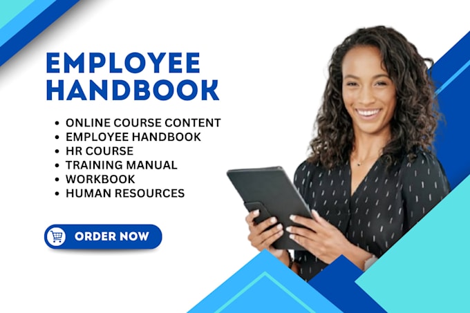 Gig Preview - Create a professional employee handbook with HR policies and KPI for US business