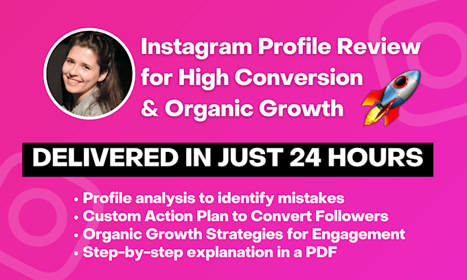 Gig Preview - Review your instagram profile in 24 hours with a growth plan