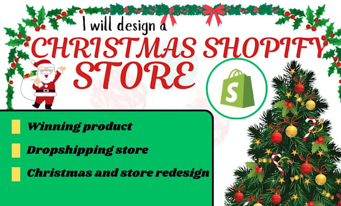 Gig Preview - Design a shopify christmas store shopify store shopify dropship store