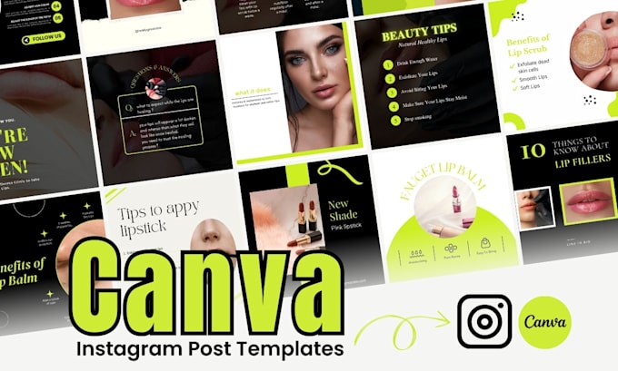 Gig Preview - Design social media post, canva template for instagram