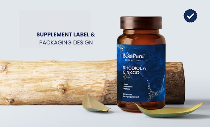 Gig Preview - Design premium supplement label design and supplement packaging