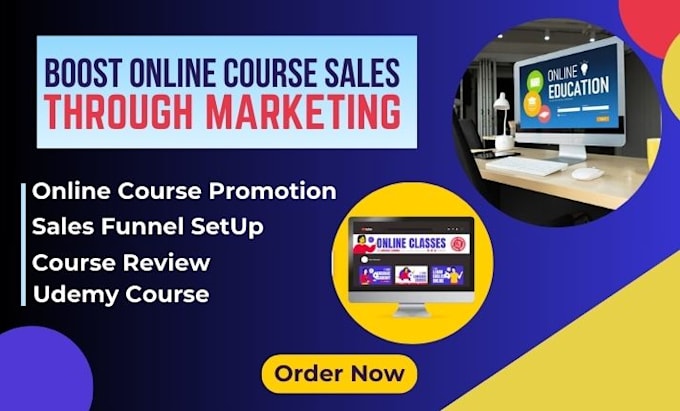 Gig Preview - Online course promotion online course sales funnel online promotion