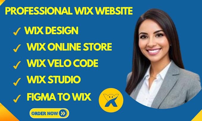 Gig Preview - Do wix design, wix online store, wix velo code, wix studio, figma to wix design