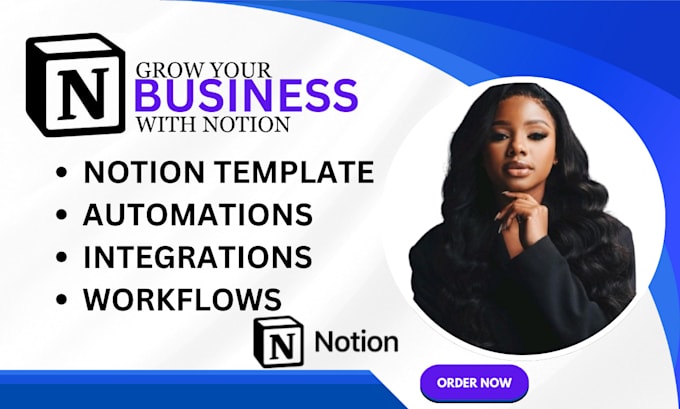 Gig Preview - Design a customized notion template notion consultation notion training