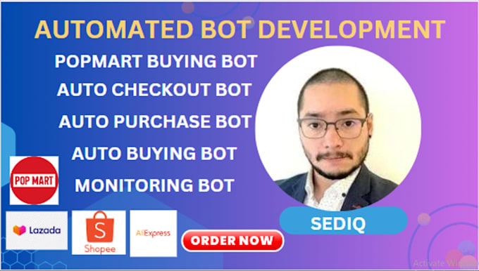 Gig Preview - Integrate automated tiktok live purchase bot, popmart buying bot, checkout bot