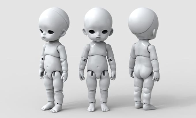 Gig Preview - Do 3d ball joint doll, 3d action toy model, 3 character model, 3d toy prototype