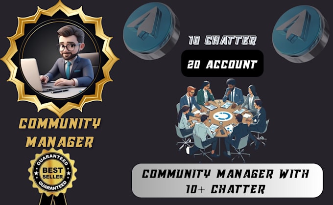 Gig Preview - Be online crypto telegram community manager  or admin moderator with 20 chatter