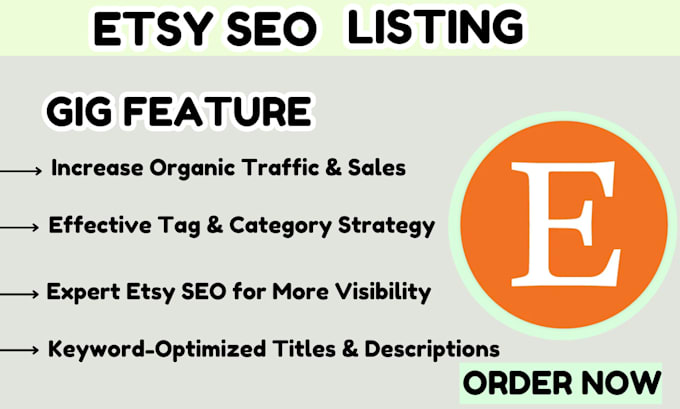 Gig Preview - Optimize etsy SEO listing to boost on top 1st page to improve sales, etsy rank