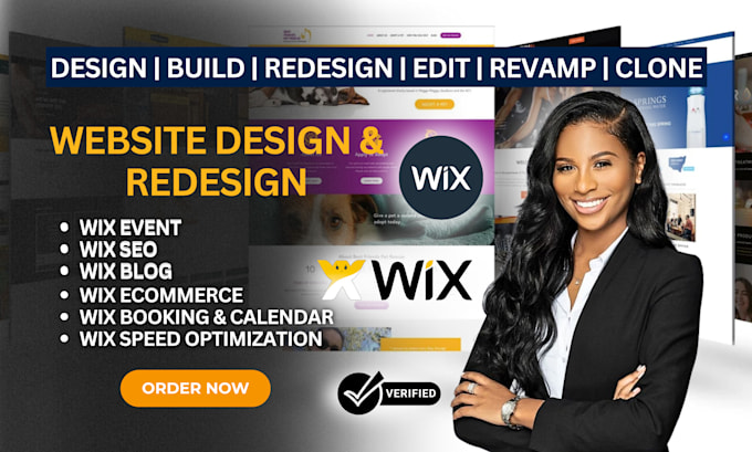 Gig Preview - Redesign wix website design edit wix website update wix website revamp website