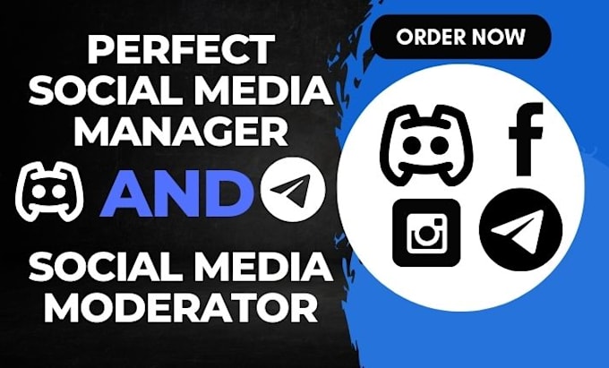 Gig Preview - Be your social media community manager, telegram chatter and discord moderator