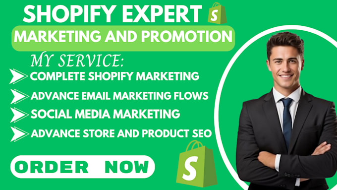 Gig Preview - Boost shopify sales, shopify marketing, shopify store promotion, shopify manager