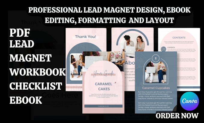 Gig Preview - Do canva ebook design, workbook, formatting, lead magnet journal, freebie design