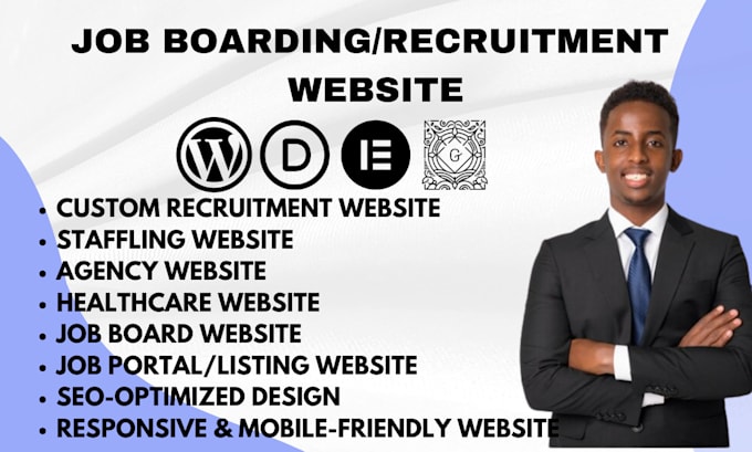 Gig Preview - Design recruitment website job board staffing agency healthcare website