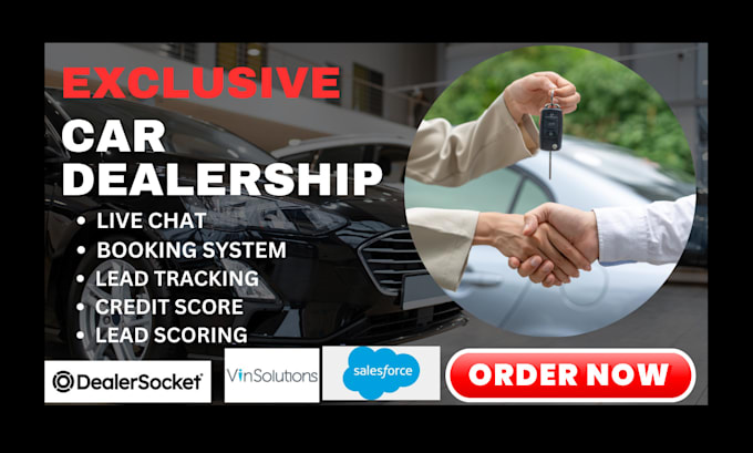 Gig Preview - Do vinsolutions dealersocket lead capture car rental salesforce car dealership