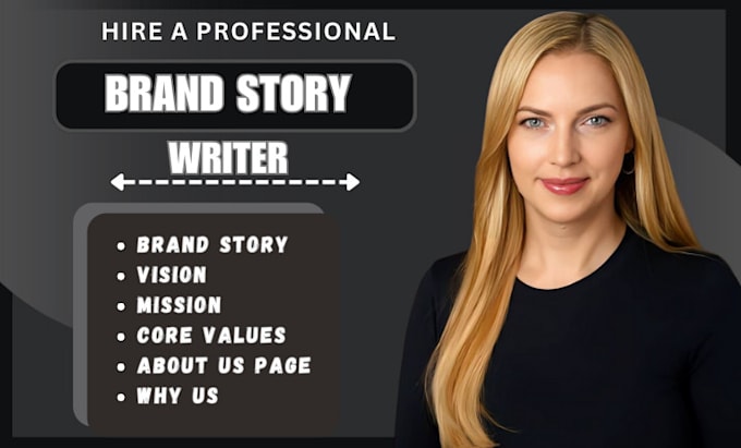 Gig Preview - Write brand story, about us page, mission vision statement, why us, biography