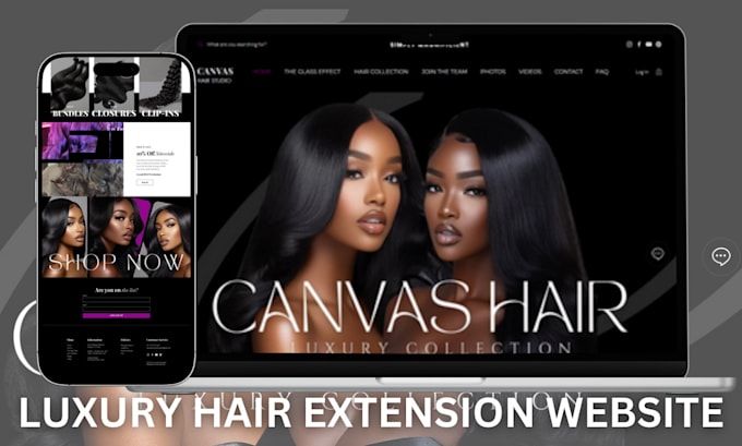 Gig Preview - Hair extension shopify store hair extension website hair extension store