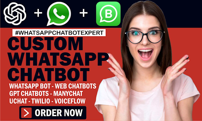 Gig Preview - Whatsapp chatbot whatapp bot voiceflow manychat twilio whatsapp chatbot flowise