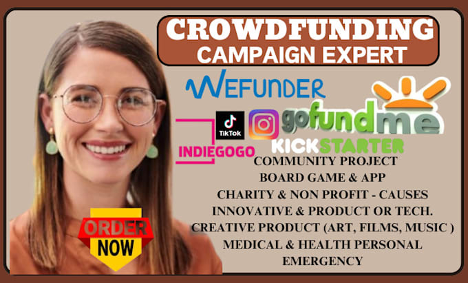 Gig Preview - Do crowdfunding campaign creation on kickstarter indiegogo gofundme promotion