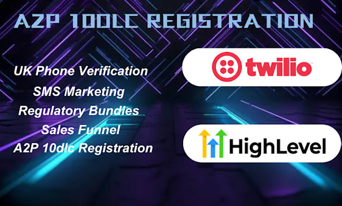 Gig Preview - Do a2p 10dlc registration, twilio expert, gohighlevel integration, reireply