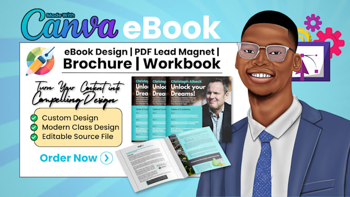 Gig Preview - Design canva ebook, brochure, workbook, lead magnet, and slide deck