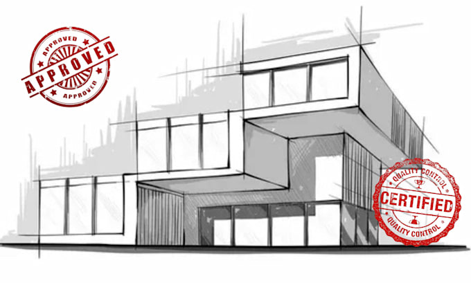 Gig Preview - Review stamp and sign your architectural USA city permit floor plan