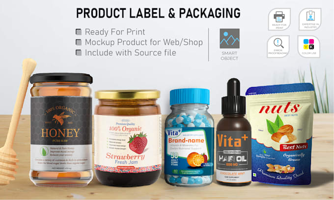 Gig Preview - Do premium product label and packaging design