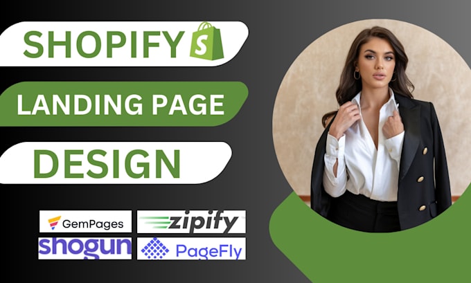 Gig Preview - Design shopify landing page using pagefly gempage replo design product page SEO