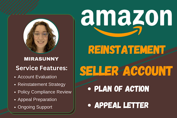 Gig Preview - Do amazon reinstatement appeal letter section 3 amazon account reactivation