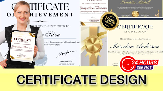 Gig Preview - Design certificates of diploma,awards and any kind you need