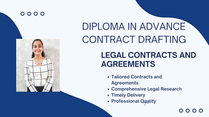 Gig Preview - Custom legal contracts and agreements drafted to protect your interests