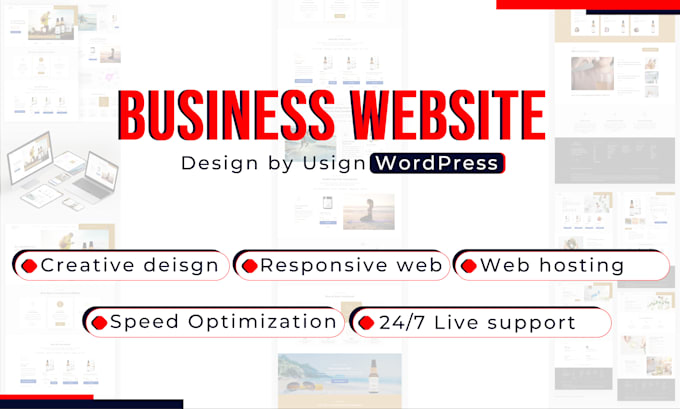 Gig Preview - Build a professional and responsive business wordpress website