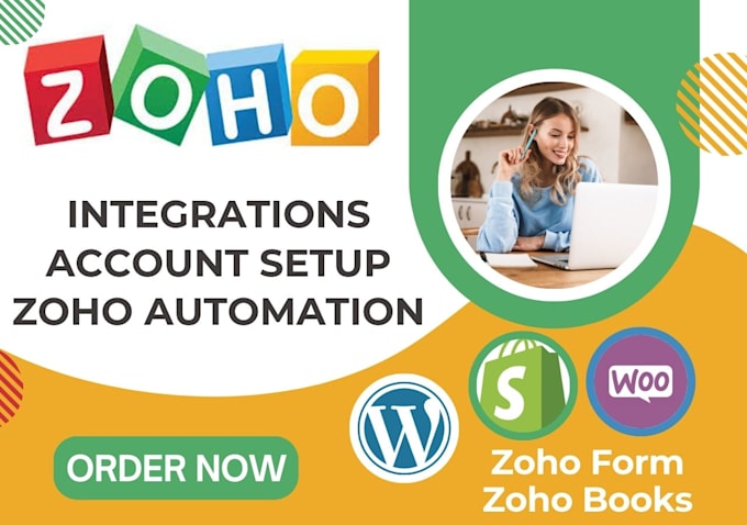 Gig Preview - Integrate zoho crm with shopify wordpress wix ecommerce zoho creator zoho books