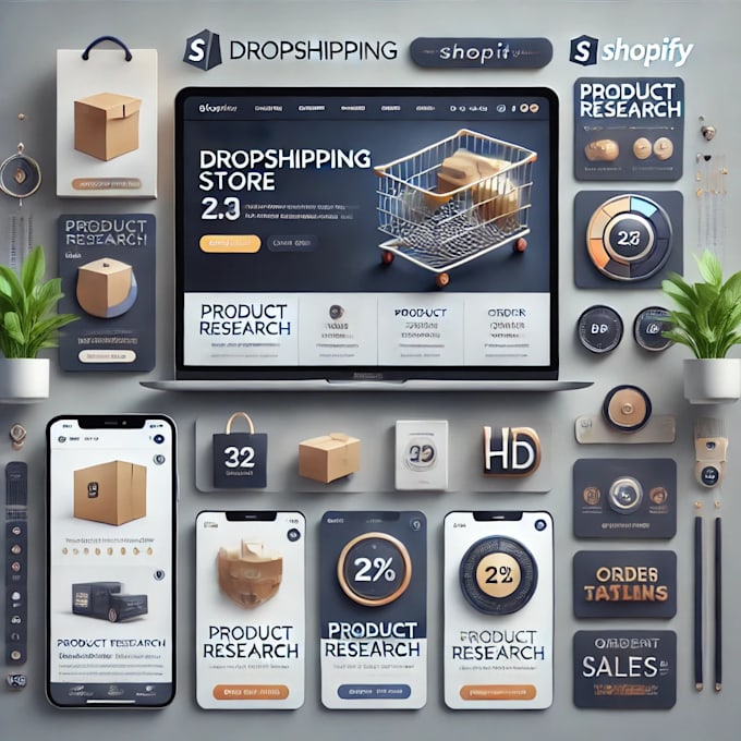 Gig Preview - Create a high converting shopify dropshipping store for your success