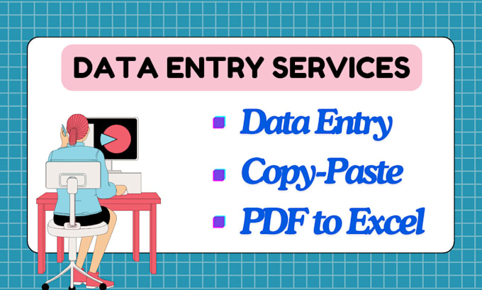 Gig Preview - Do excel data entry work, PDF to excel