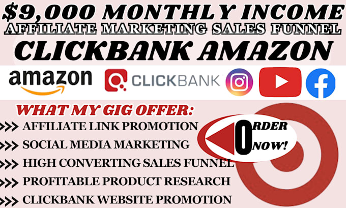 Gig Preview - Boost clickbank affiliate sales, affiliate marketing sales funnel, landing page