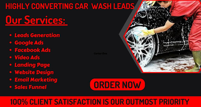 Gig Preview - Generate car wash leads auto car detailing washing  leads generation landing pag