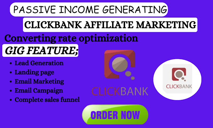 Gig Preview - Clickbank affiliate link, clickbank affiliate marketing web