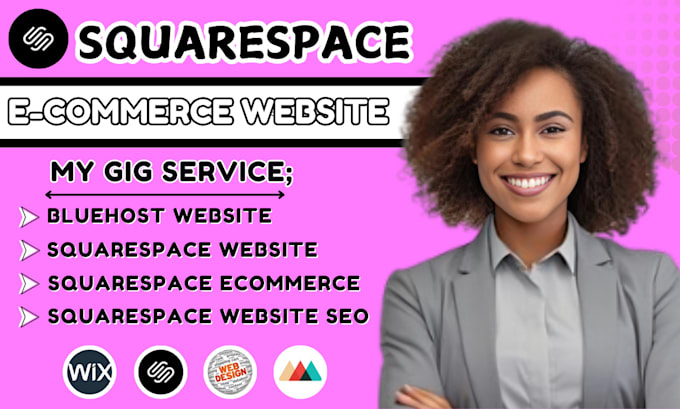 Gig Preview - Build ecommerce website, squarespace, webflow, squarespace ecommerce, bluehost