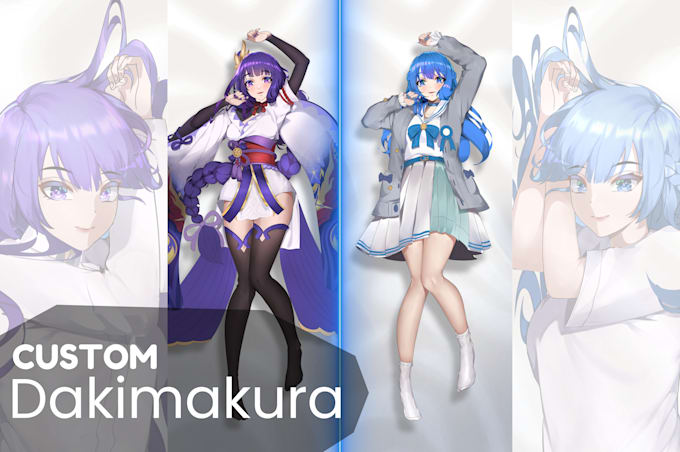 Gig Preview - Design dakimakura or body pillow for your vtuber, oc, or fanart anime art style