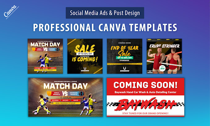 Gig Preview - Design stunning social media posts and ads in canva for instagram and facebook