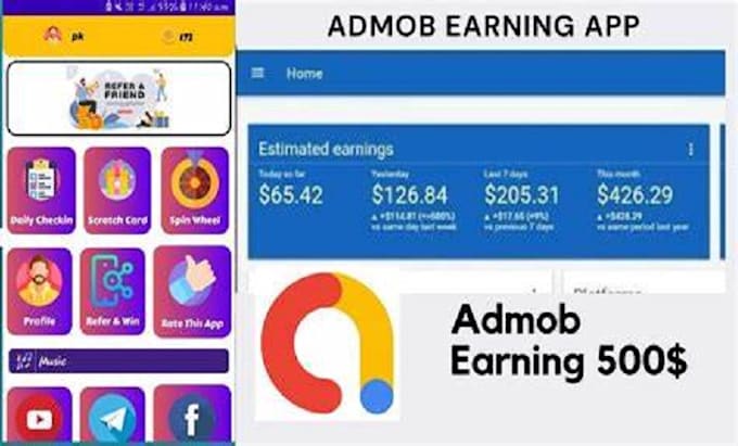 Gig Preview - Create an admob earning app or game for passive income