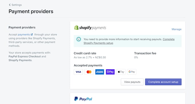 Gig Preview - Create shopify payment gateway airwallex wise payoneer paypal skrill stripe vi