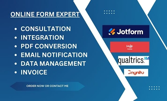 Gig Preview - Setup jotform zoho survey surveygizmo pollfish qualtrics cognito forms keysurvey