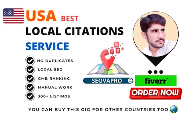 Gig Preview - Build your business on 350 USA local citations directories local SEO