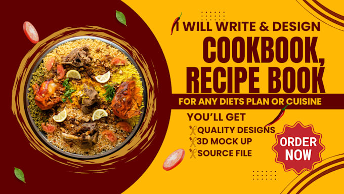 Gig Preview - Write and design recipes for cookbook recipes book meal plan, keto, vegan recipe