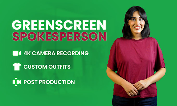 Gig Preview - Be your video spokesperson on green screen