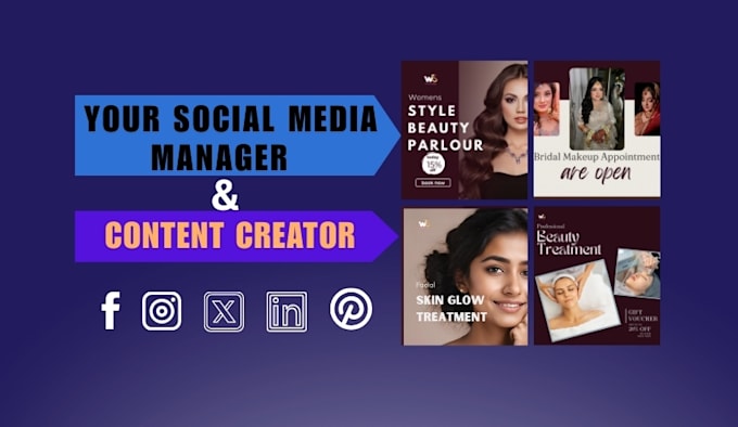 Gig Preview - Be your social media marketing manager and content creator