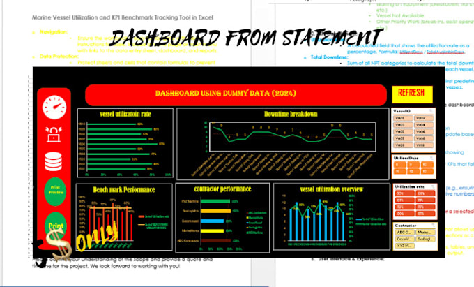 Gig Preview - Create interactive KPI excel dashboard and reports